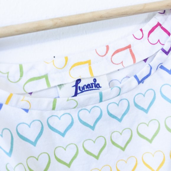 rainbow dress, heart print handmade dress - Picture 6 of 8